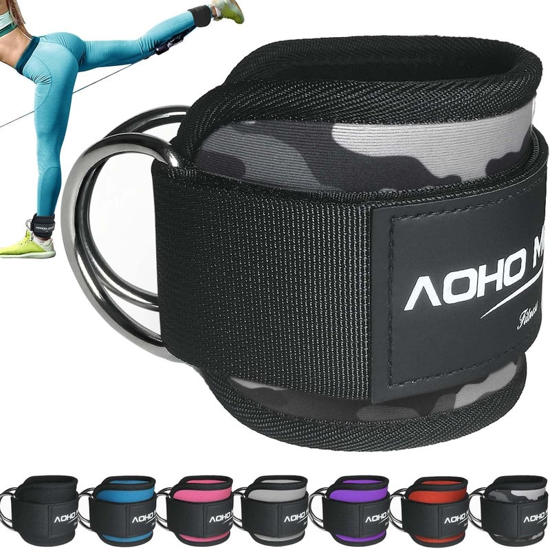 AOHO MOOON Ankle Strap for Cable Machine Attachments, Gym Accessories for Women and Men, Neoprene Ankle Cuffs for glute Kickback, Leg Workouts ande Booty Hip Abductors Exercise - Image 1